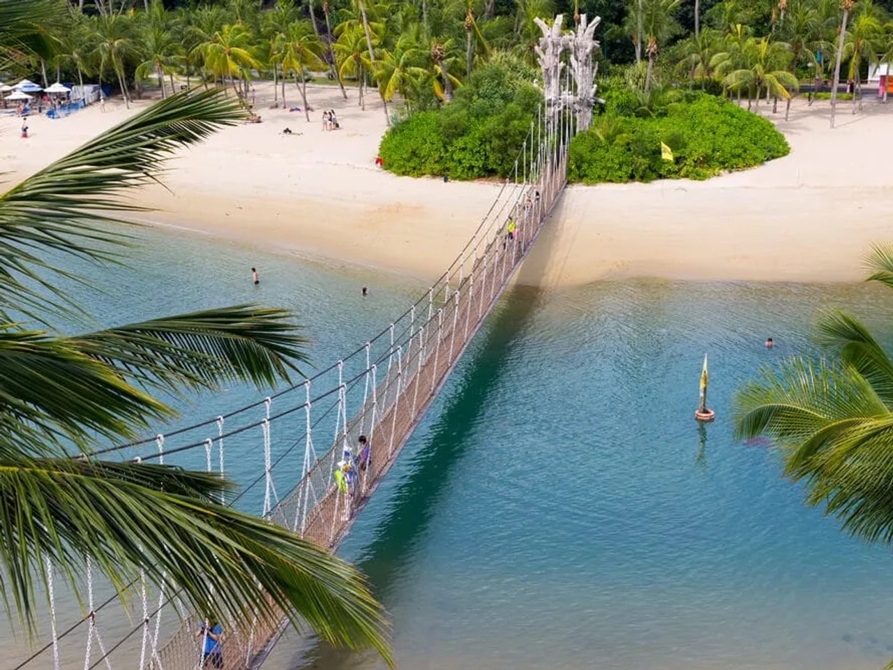 ponte pedonal até à ilha de sentosa