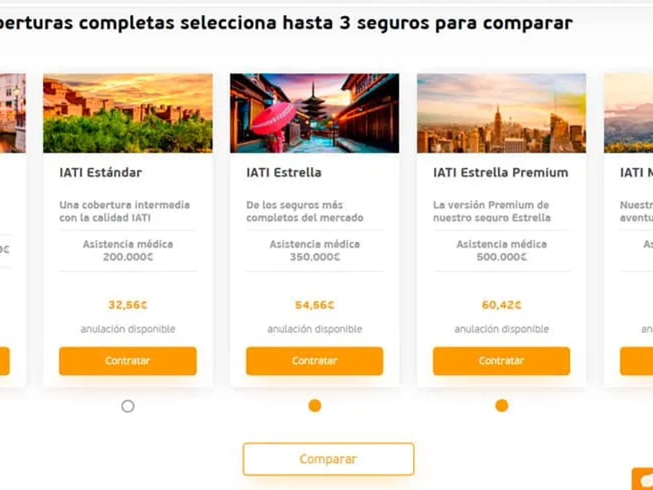 comparativa seguros de viaje