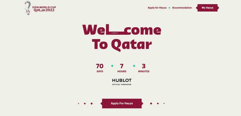 registrarse en la web del Mundial Qatar 2022