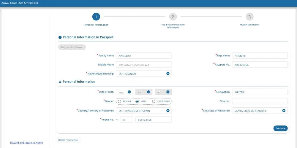 rellenar el formulario del QR de llegada a Tailandia