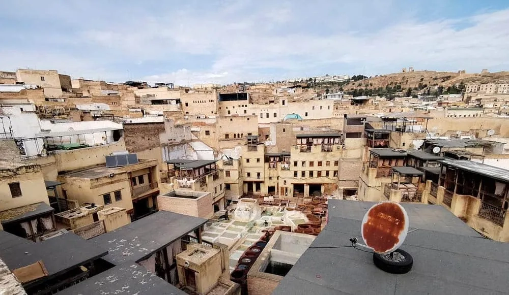curtiduría de pieles en Marruecos