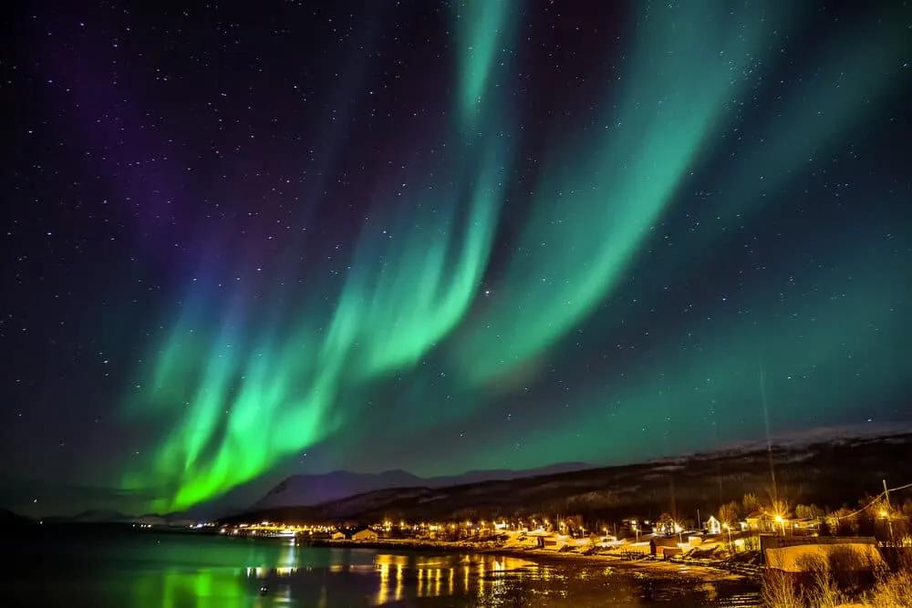 auroras boreais na noruega