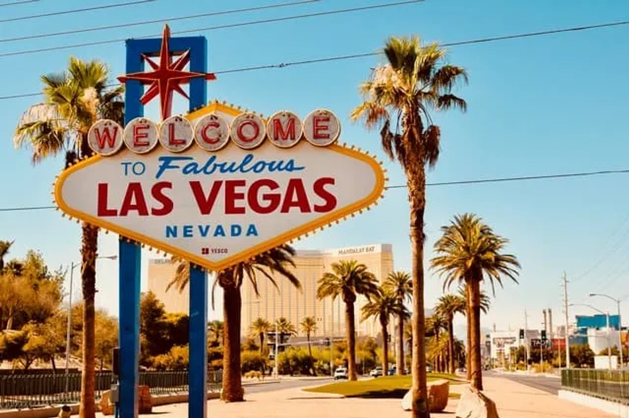 sinalização de boas vindas a Las Vegas