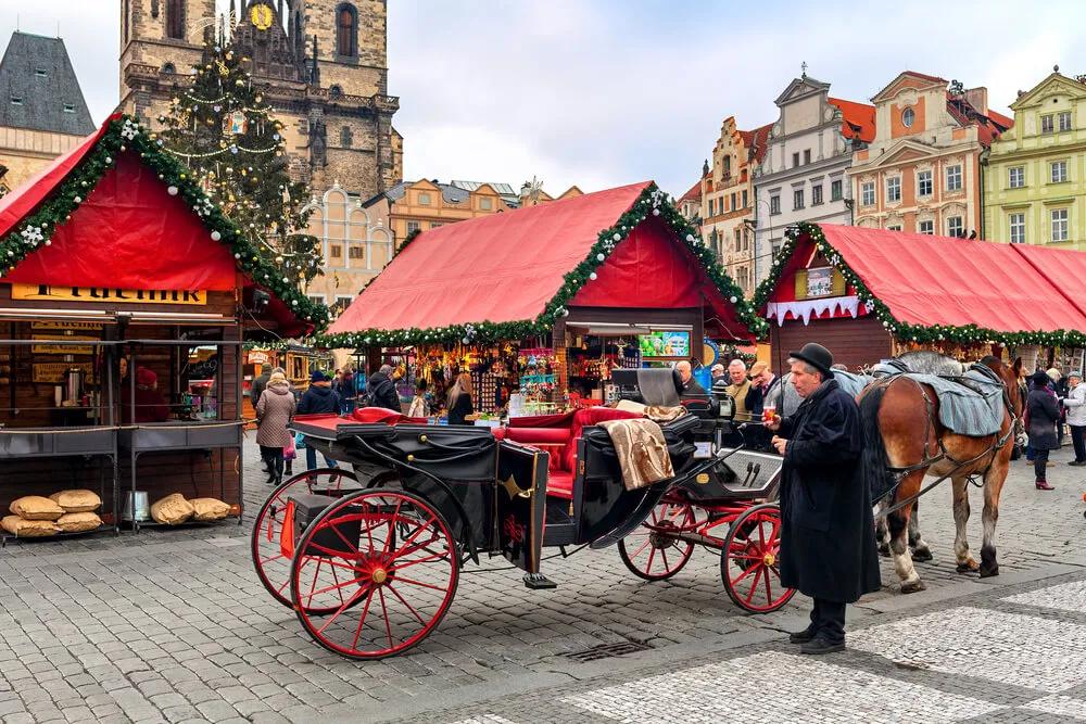 mercados natalicios em praga