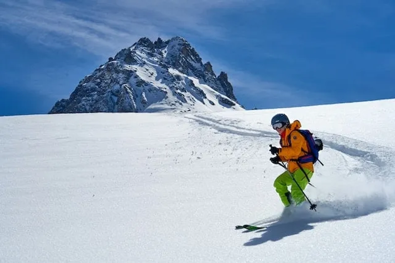 men doing ski in a mountain