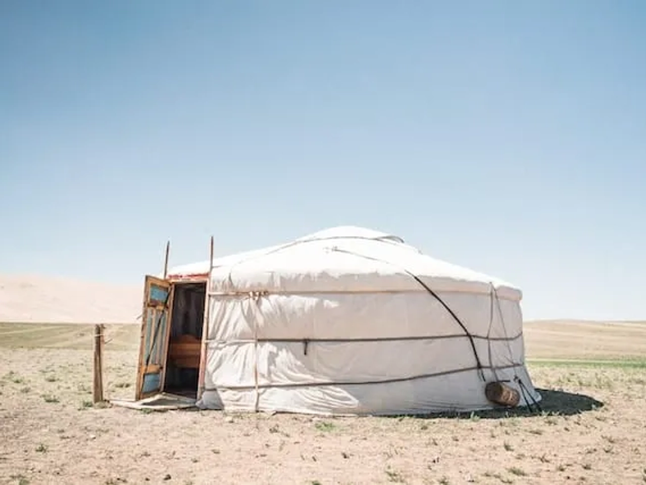 yurt, casa típica na mongólia da cultura nomade