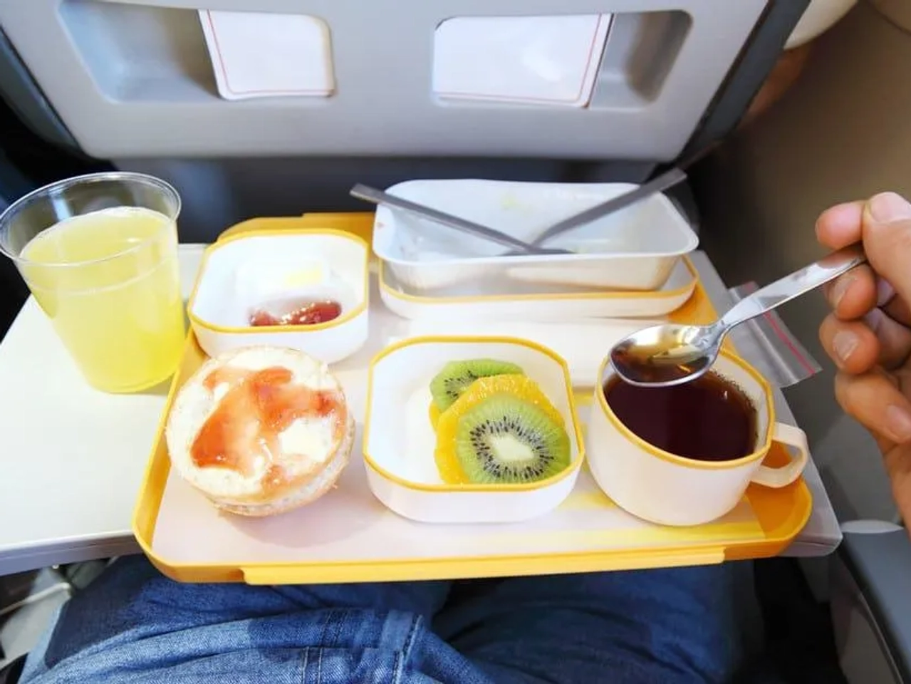 comer en avión sin lactosa