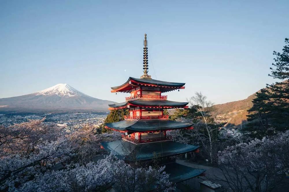 Chureito Pagoda con vistas al Monte Fuji
