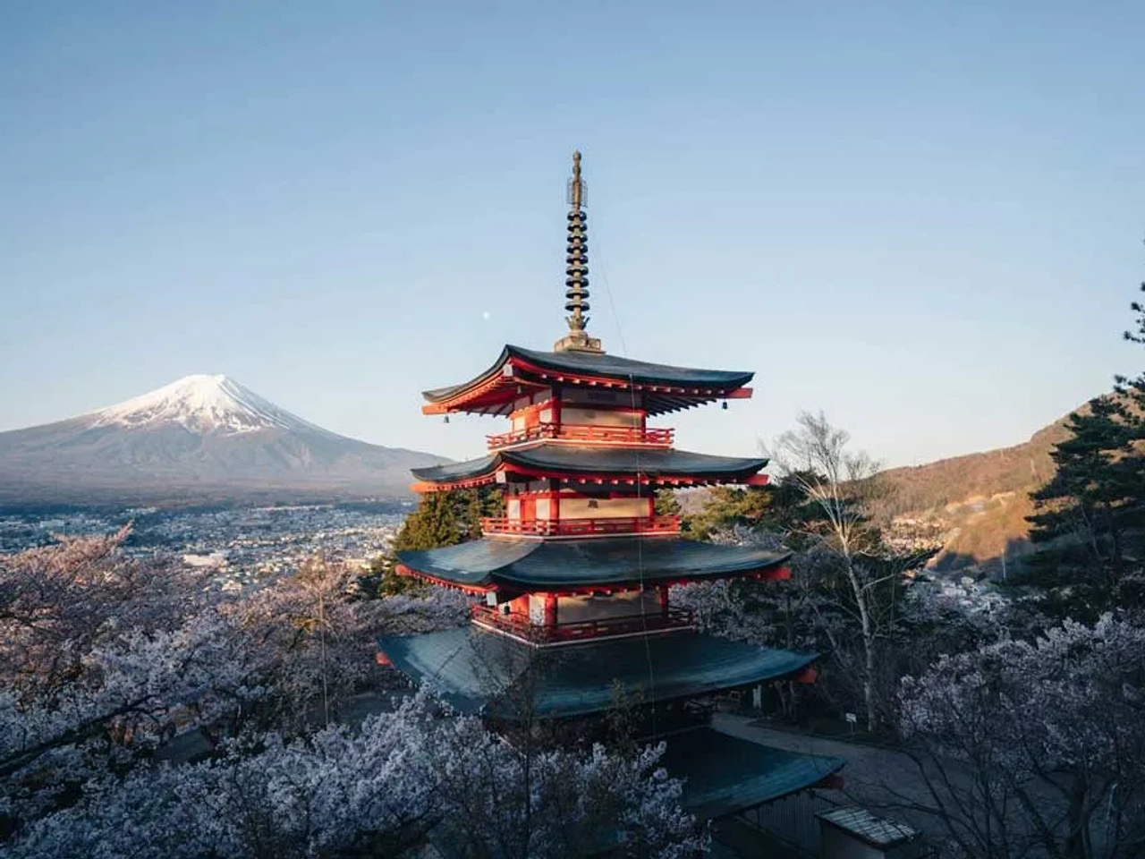 Chureito Pagoda con vistas al Monte Fuji