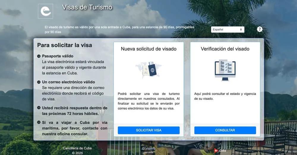 visado online a Cuba