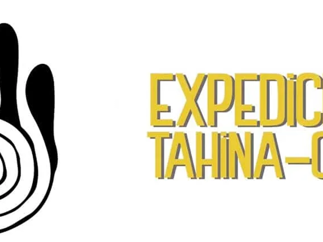 Logo de la expedición Tahina-Can con una mano y un espiral.