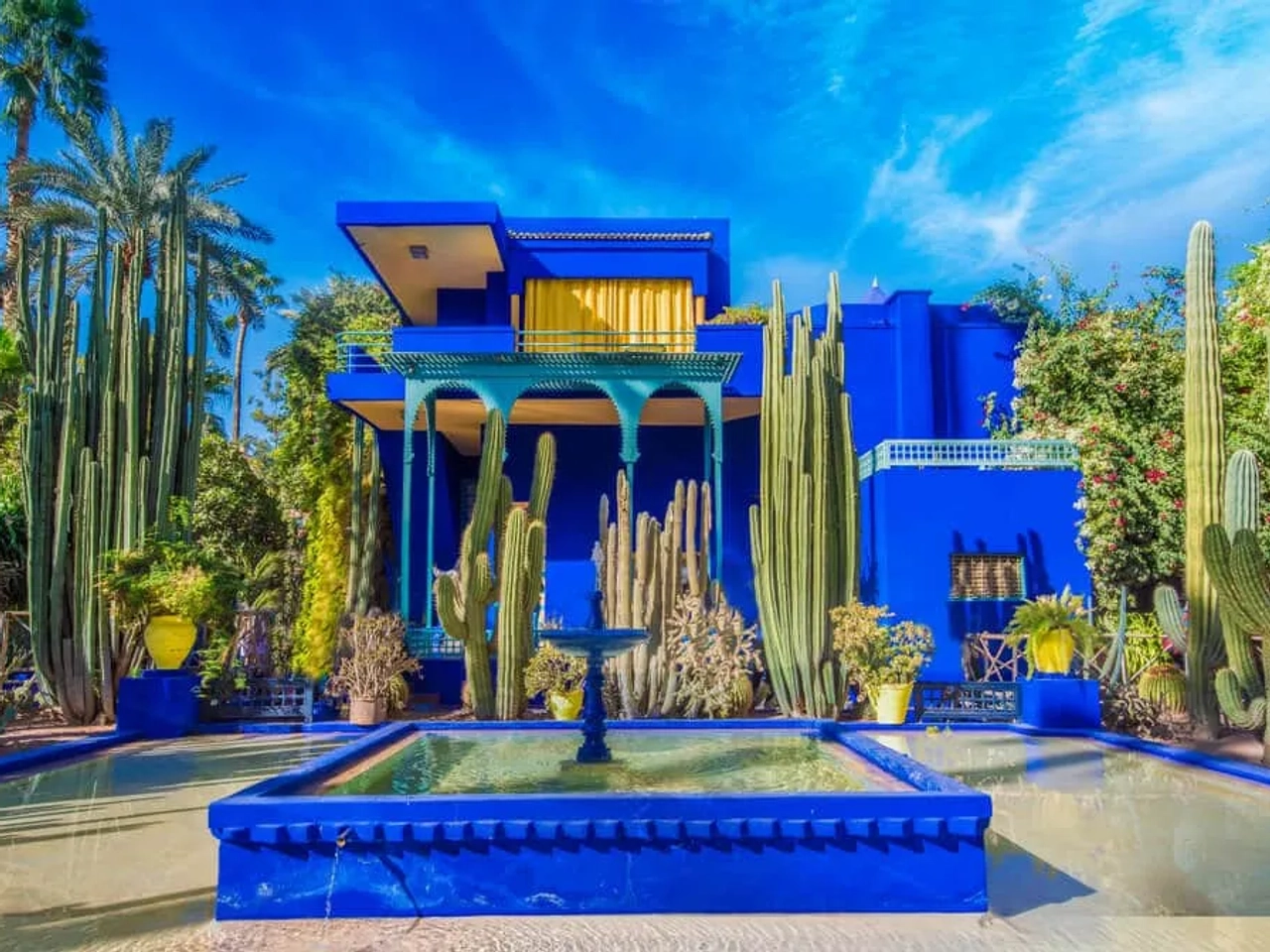 edificio azul nos jardins majorelle