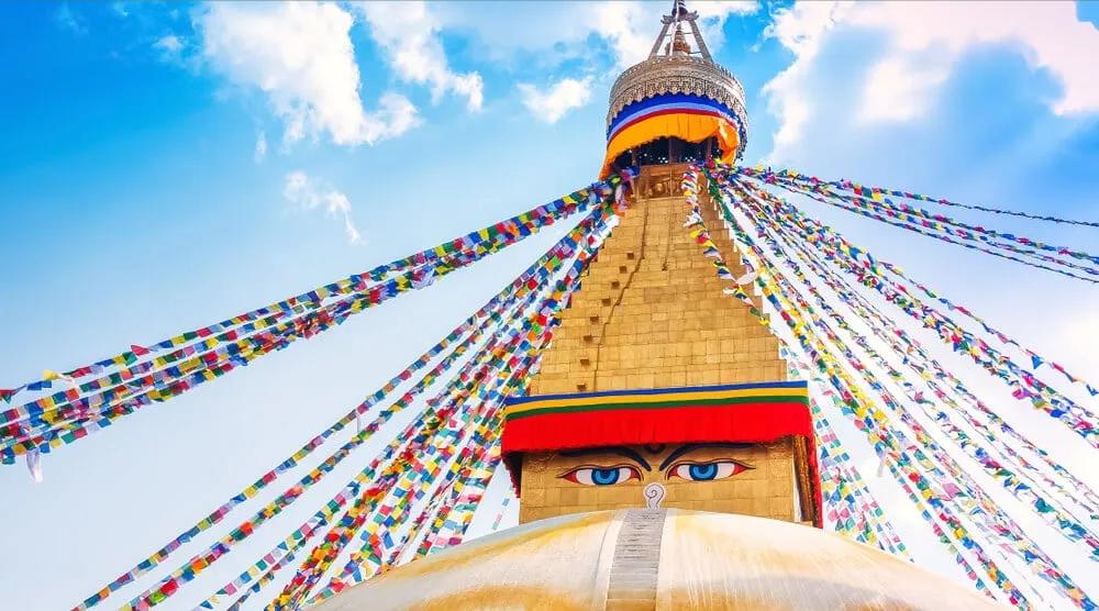 o maior boudhanath stupa de catmandu