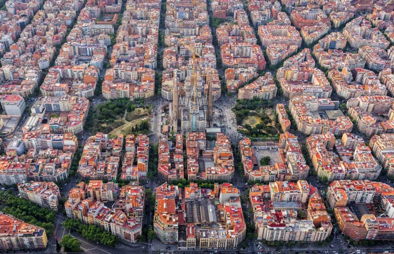 vista de barcelona desde o ceu