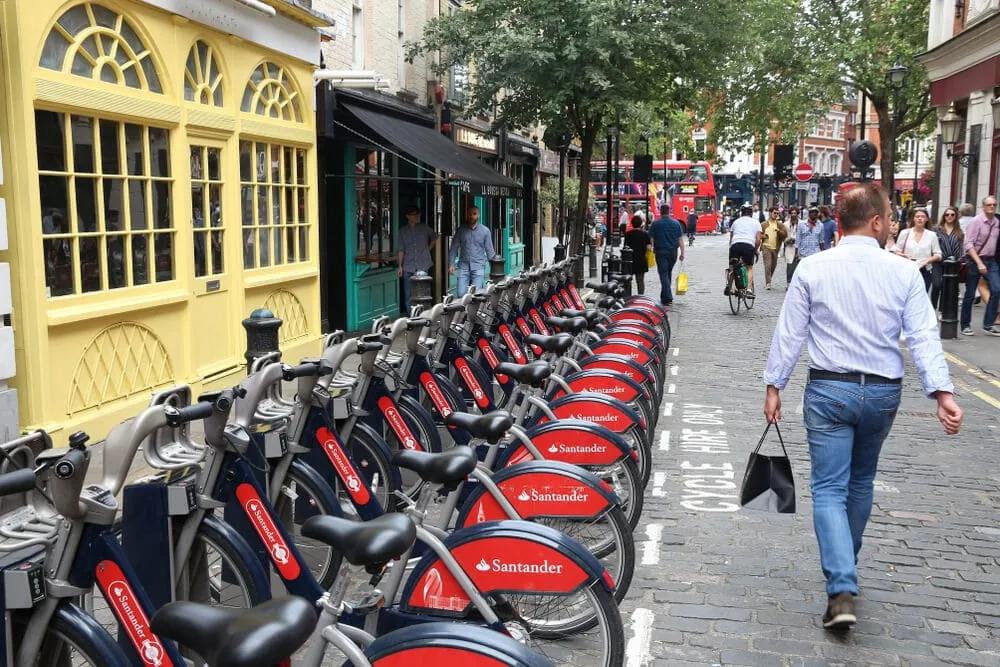 bicicleta de aluguer santander em londres