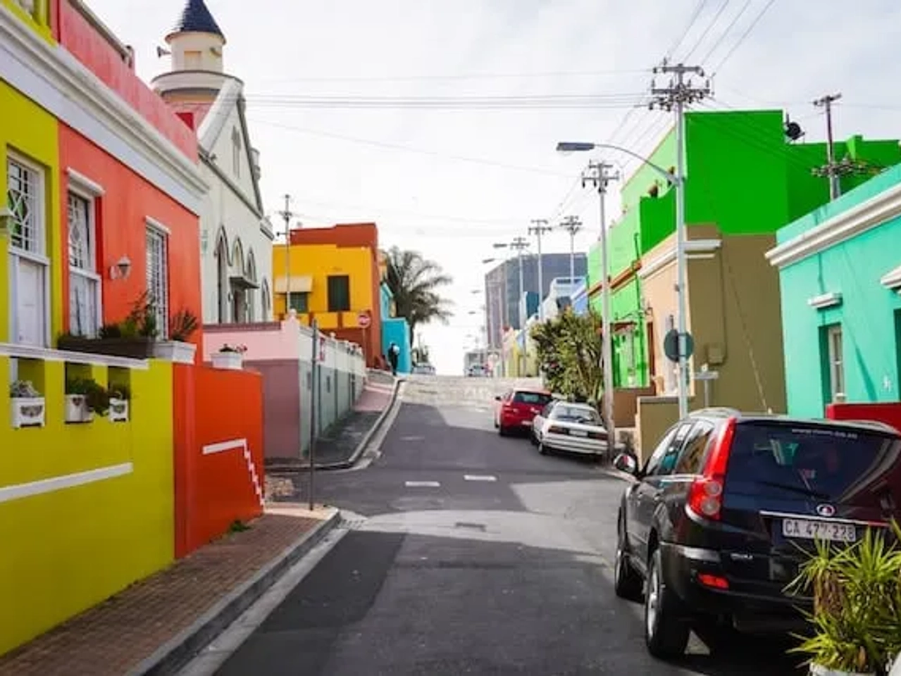 casas coloridas em Bo-Kaap, Schotsche Kloof, Cape Town na africa do sul