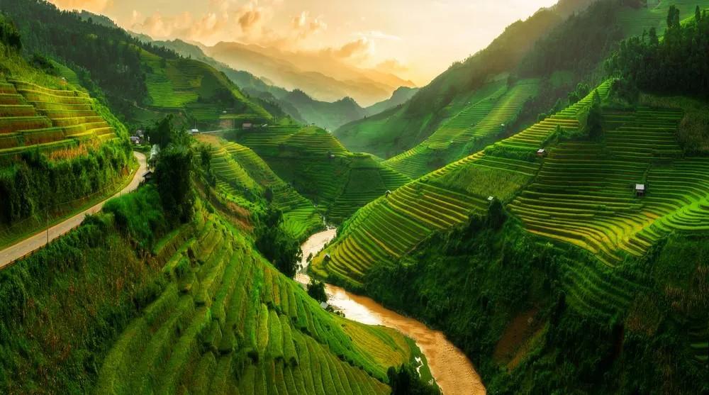 arrozales de Mu Cang Chai en Vietnam