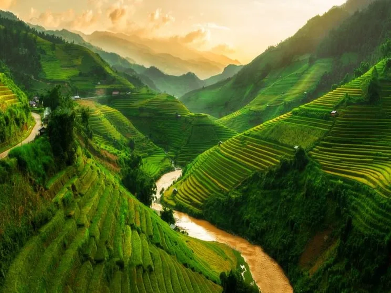 arrozales de Mu Cang Chai en Vietnam