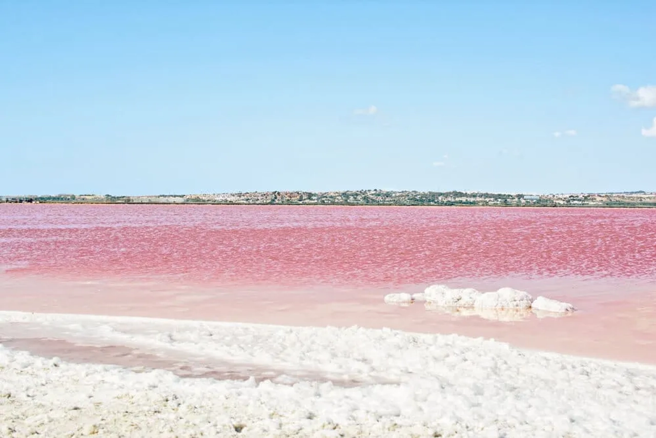 margem das salinas de torrevieja em espanha