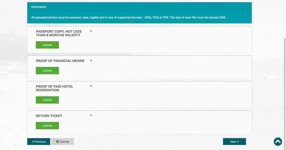 Documentos necesarios para solicitar el visado de Mozambique