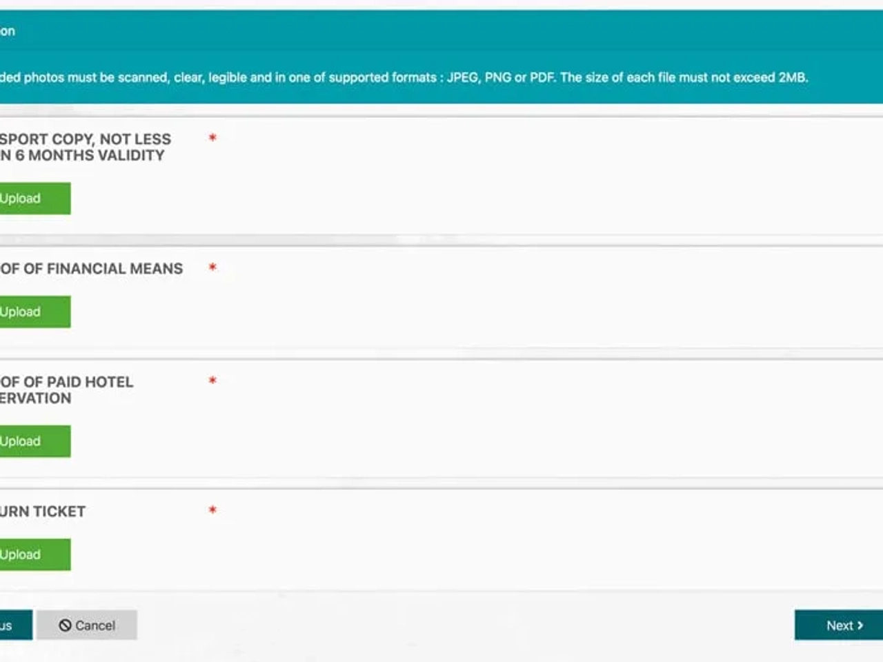 Documentos necesarios para solicitar el visado de Mozambique