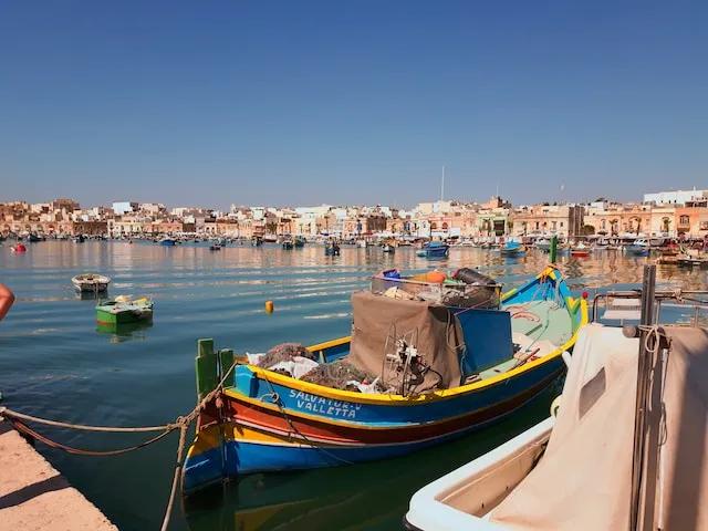 sailing boats in Marsaxlokk, Malta