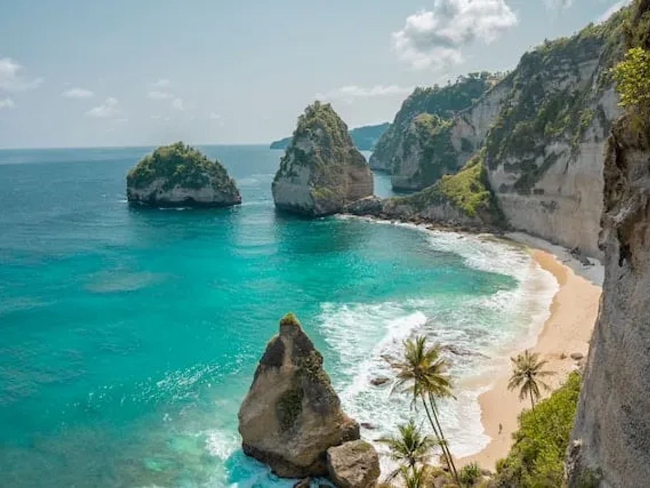 nusa penida vista de cima em bali, na indonésia
