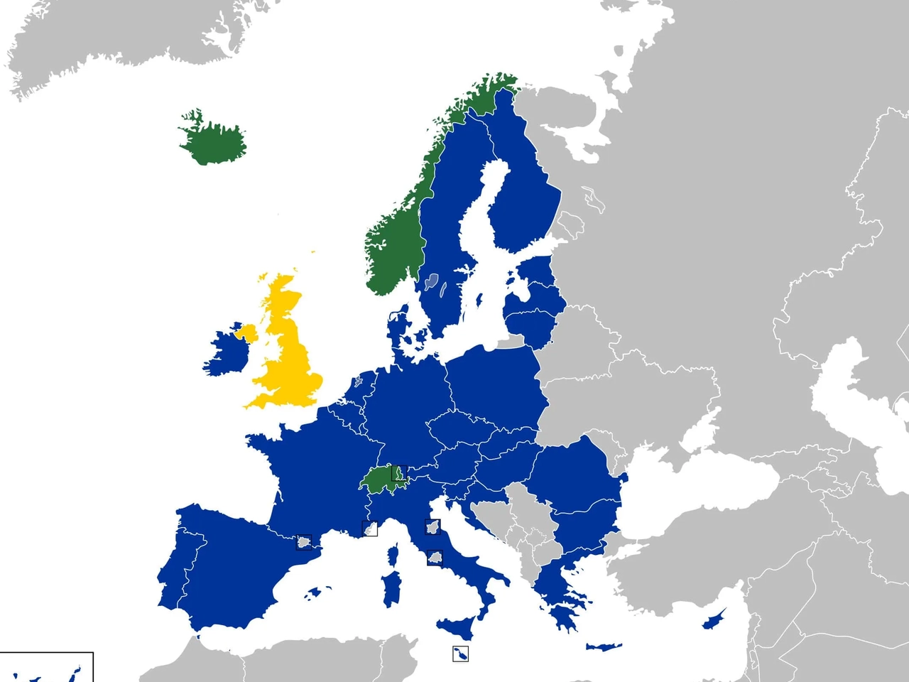 Mapa da Europa destacando países participantes do Cartão Europeu de Seguro de Doença.