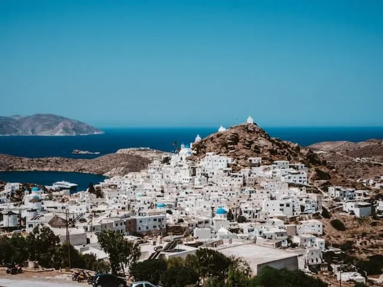 ios vista de cima na grécia