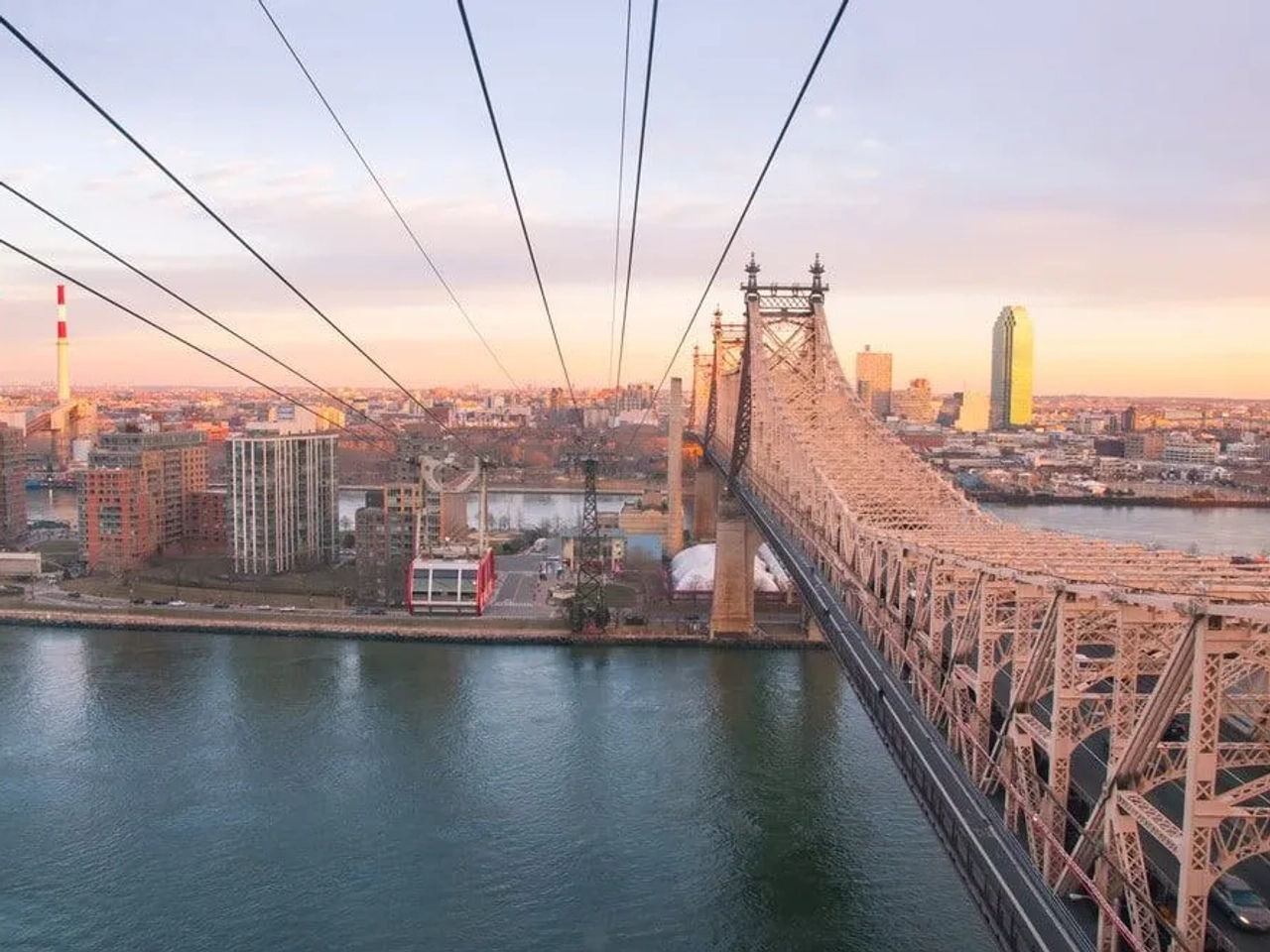 Roosvelt Island Tram, vistas a Nueva York