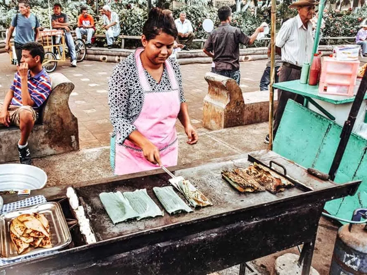comida callejera en Centroamerica