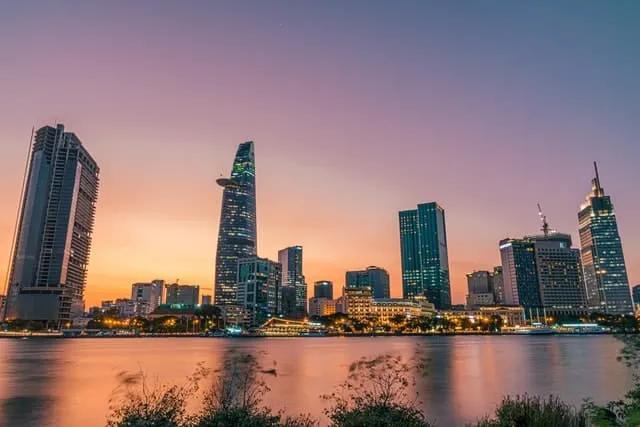 Sunset in Saigon, Ho Chi Minh City, Vietnam