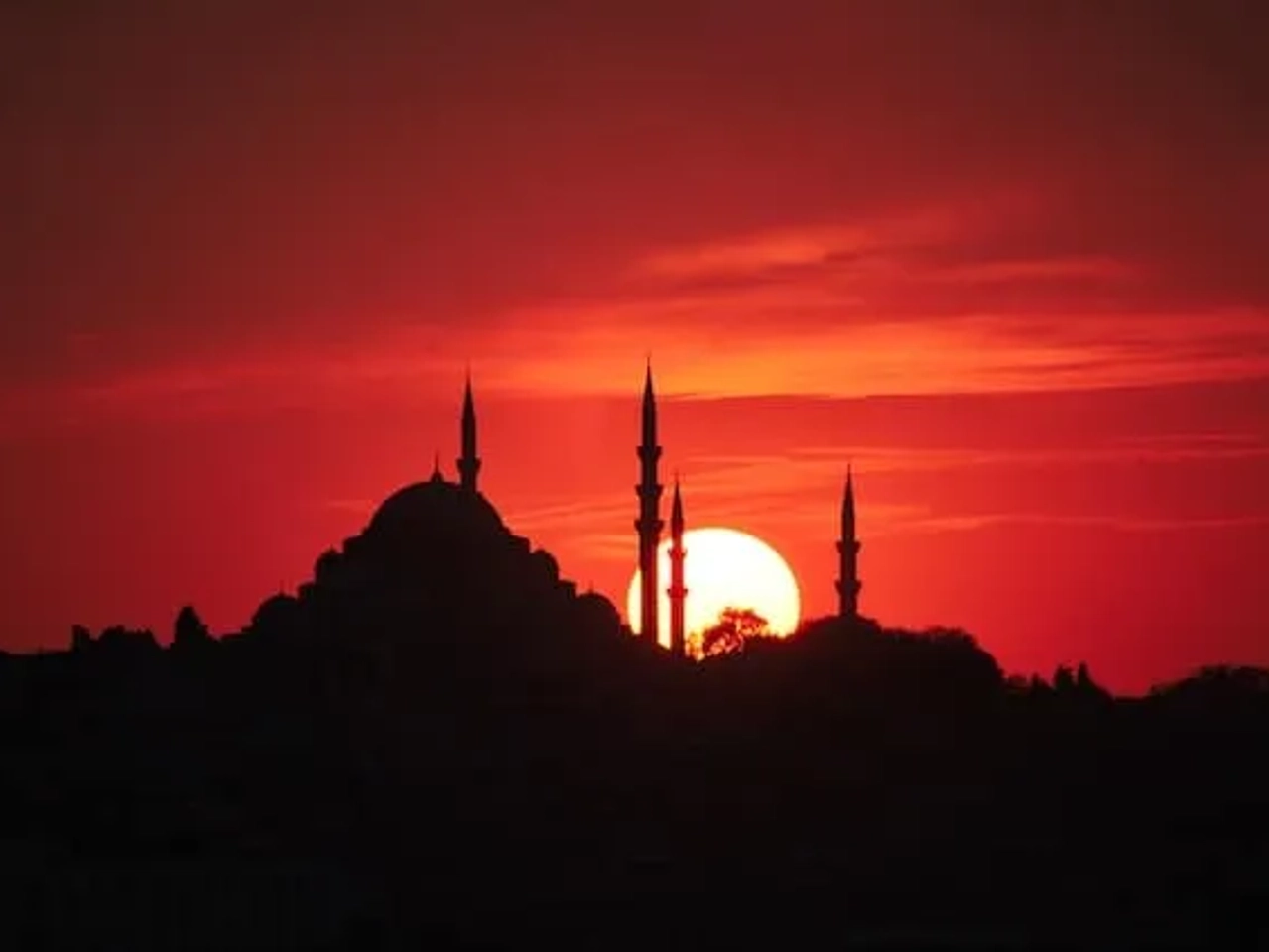 sunset em Istambul na Turquia