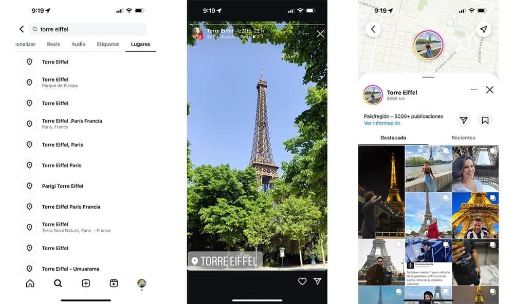 Viajar usando Instagram