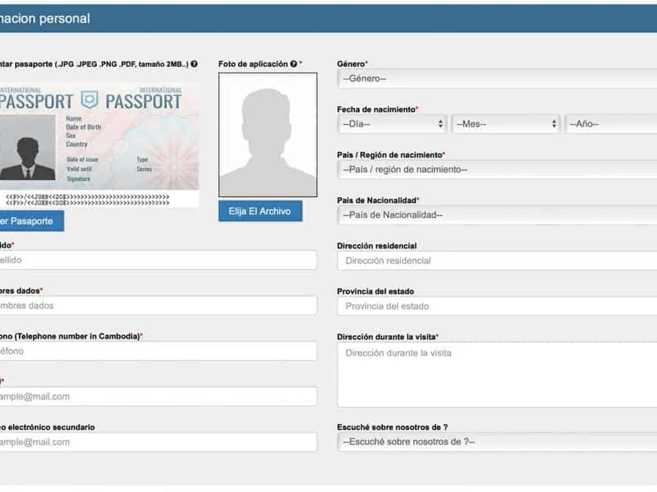como obter o visto para o camboja