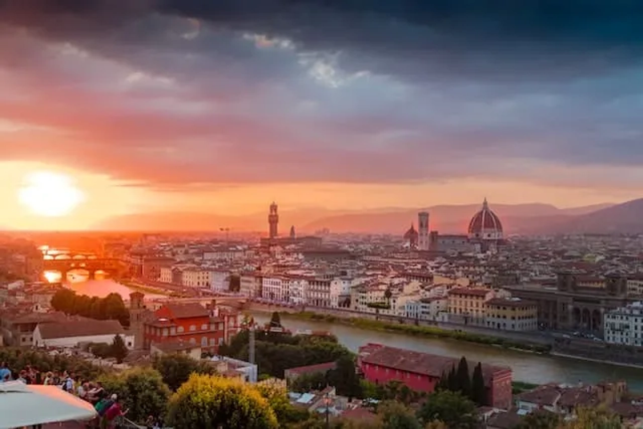 sunset em florença