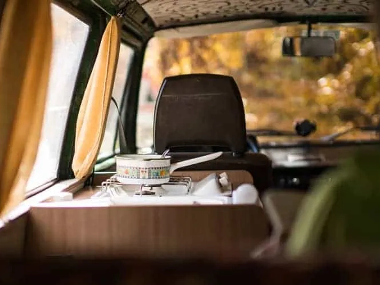 tacho ao lume numa autocaravana