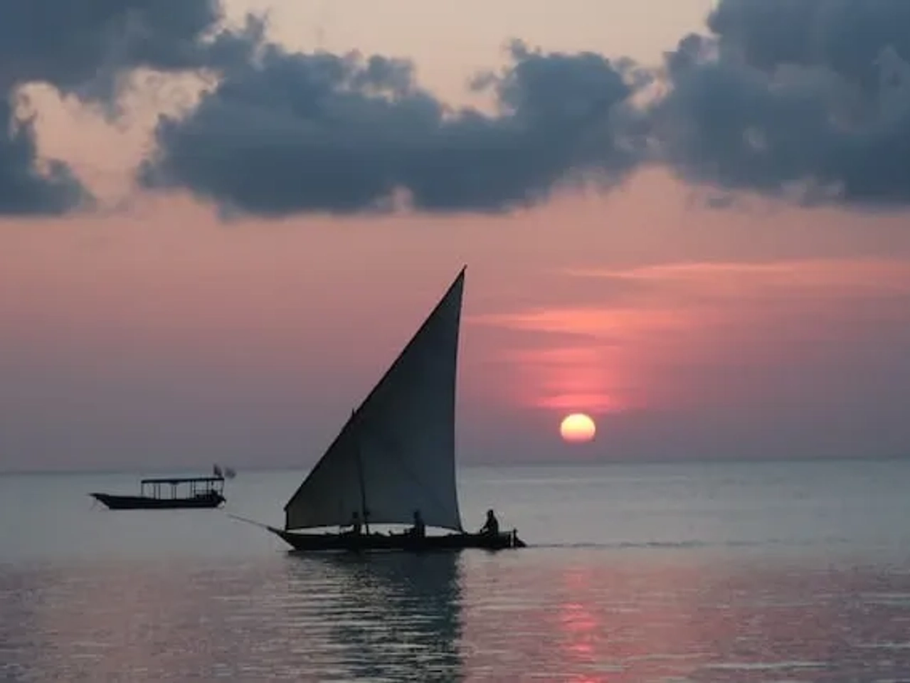 sailboat at sunset in Nungwi, Zanzibar
