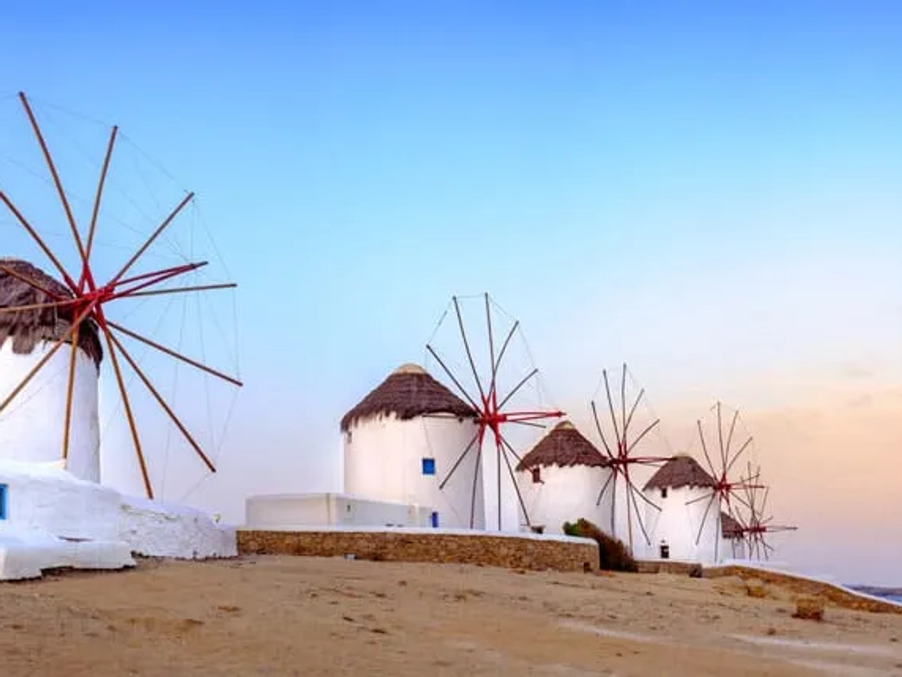 molinos de viento de Kato Mili, en Mykonos