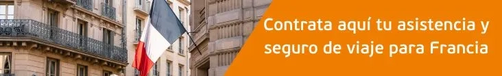 "Promoción de asistencia y seguro de viaje para Francia."