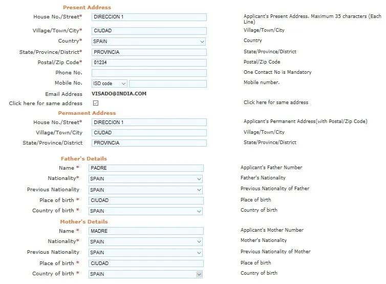 visado de india online