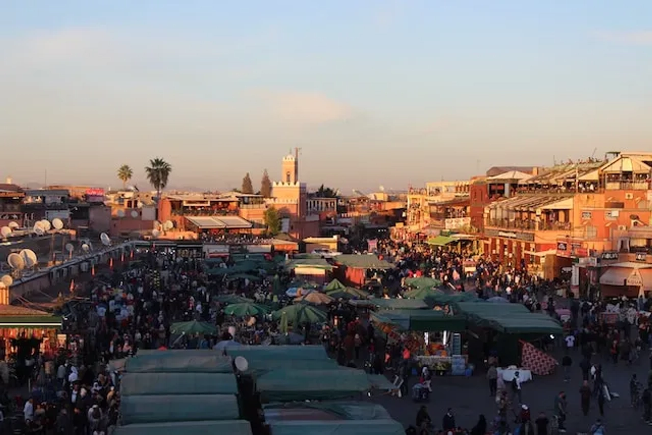 morocco with sunset