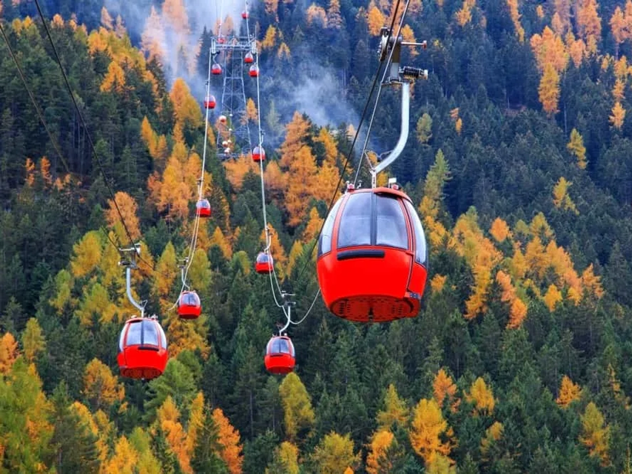 funiculares y telesillas en Dolomitas