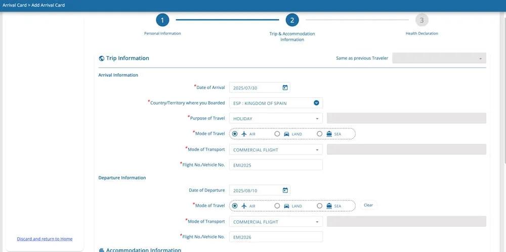 Cómo conseguir la Thai Arrival Card de Tailandia