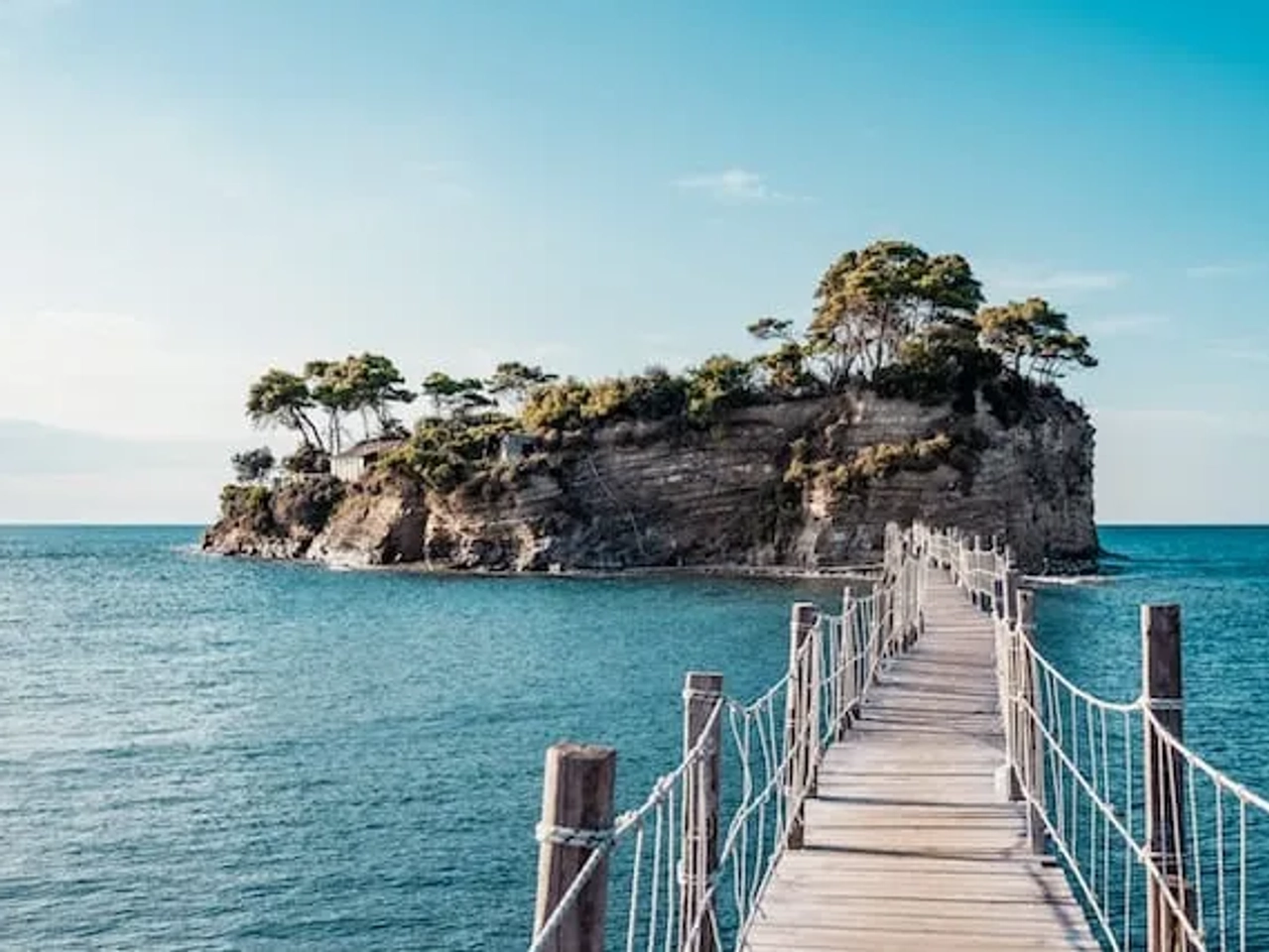island with trees in Zakynthos, Griekenland