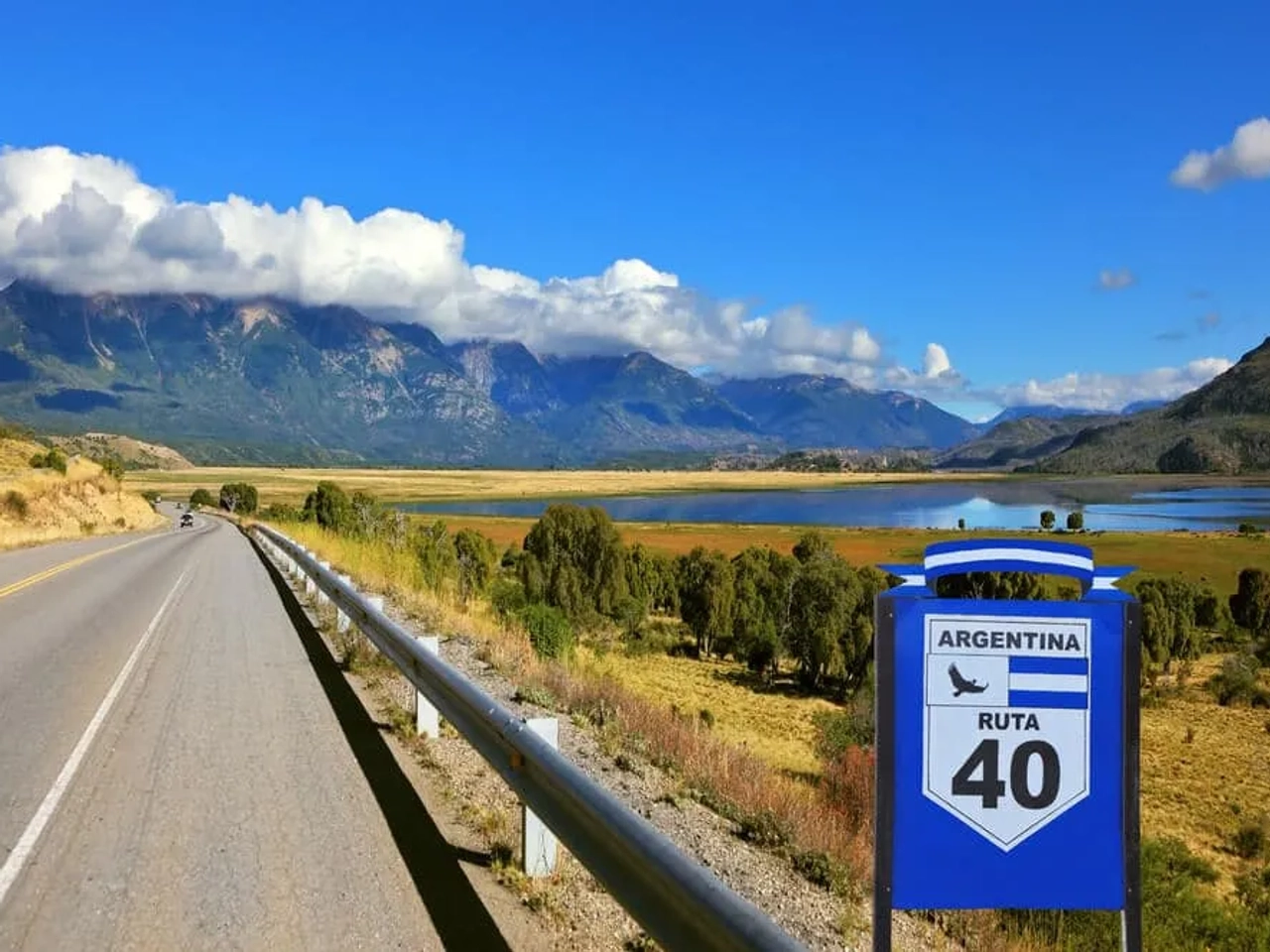 sinal azul da rota 40 na argentina