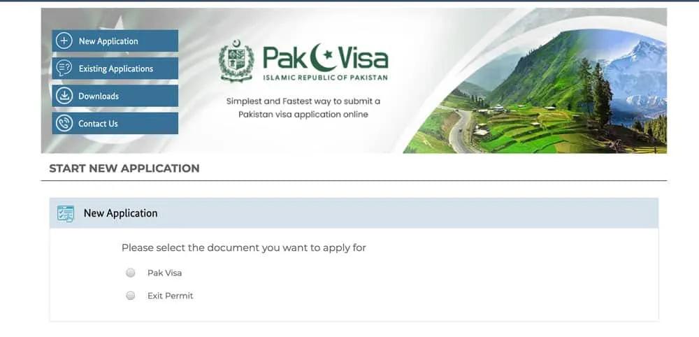 visado online Pakistán