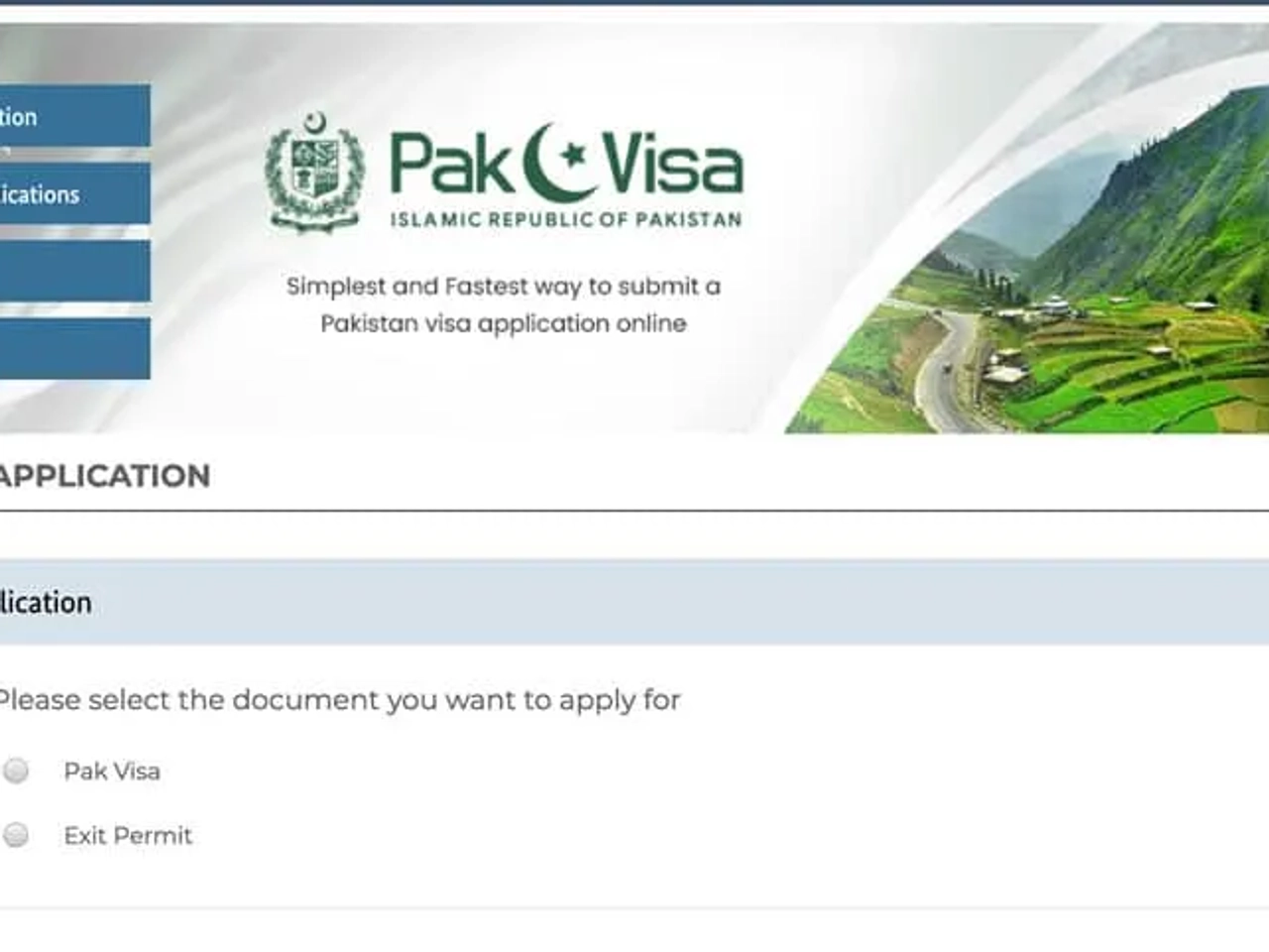 visado online Pakistán