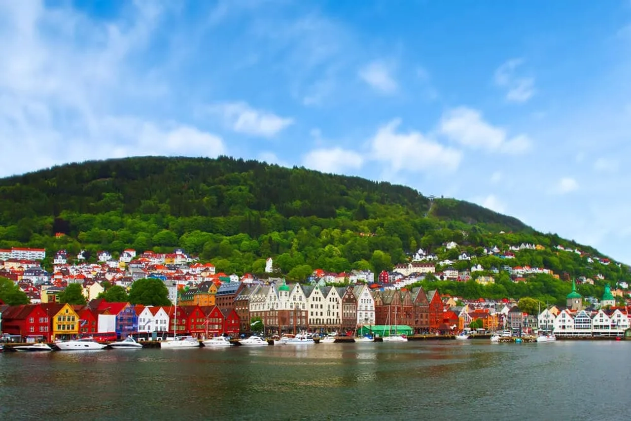 vistas de uma aldeia na noruega