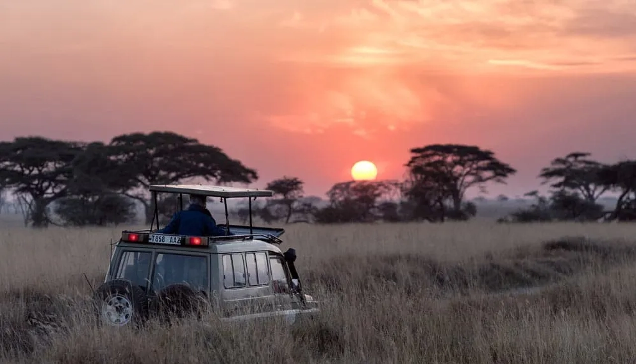 sunset na Tanzânia